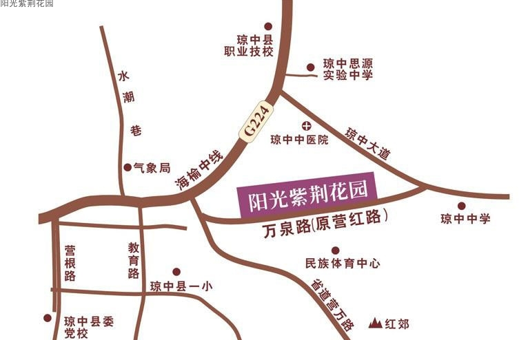 阳光紫荆花园交通图