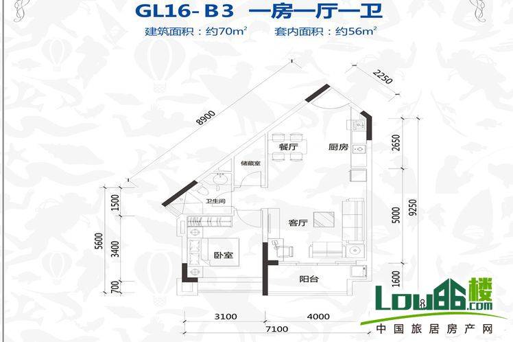 公寓GL16-B3户型